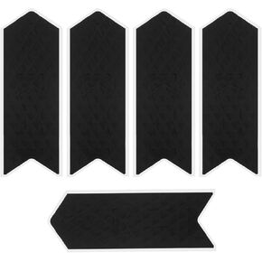 5PCS Bike Frame Guard Protecter Bicycle Chainstay Protection Sticker Silicone Anti Scratch Frame Pad Waterproof Mountain Bike Frame Decor Black 100x35mm