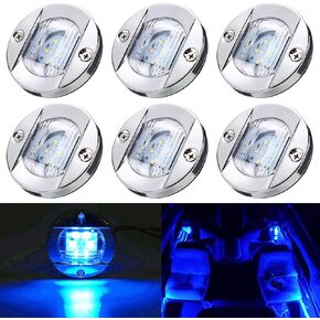 6 Pcs Marine Boat LED Cabin Deck Courtesy Light Stern Transom Lights 12V DC for Boating Kayak Yacht, Dinghy, Sailboat, Pontoons, Navigation Vessels, Freighters, Hovercrafts, Hunting & Fishing