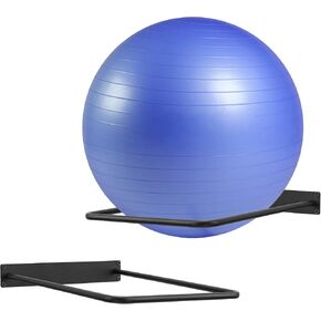 Black Exercise Ball Holder,Ball Holder Wall Mount Exercise Ball Storage for Home and Yoga Studios or Commercial Gyms,Acts as a Yoga Ball Holder. in Saudi Arabia