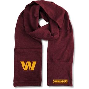 Littlearth unisex-adult NFL Washington Commanders Jimmy Bean 4-in-1 Scarf, Team Color, 82" x 8