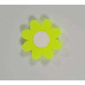 Fluorescent Yellow Flower Petals Petal Embedded Tennis Racket Vibration Dampener Soft Silicon Racket Dampener Cartoon Shape Tennis Racquet Shock Absorbers Tennis Racket for Racquetball
