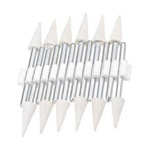 YXQ 6mm Conical Polishing Wool Felt with 1/8" Shank Burrs Mounted Points Bits Buffing Wheels for various jewelry/glass/mould, 12 Pcs