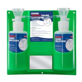 2 Pack Eye Wash Emergency Eyewash Station Portable Double 500ML Bottles Eye Washing Cup Kit, OSHA Approved, NOT Include Solution, Each Bottle with 2 Different Cups.