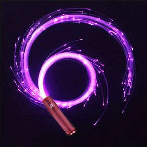 COMLZD LED Whip Fiber Optic Whip Dance Space Whip Super Bright Light 10 Color Effect Mode 360°Swivel for rave accessories, Parties, Light Shows, EDM Music Festivals