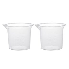 uxcell 2pcs Measuring Cup Labs PP Graduated Beakers 25ml