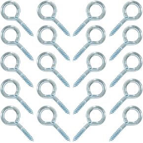 200 Pcs Black 1/2 Inch / 12mm Ceiling Hooks, Small Cup Hooks Metal Hanging Hooks Kitchen Towel Hook, Screw in Hooks Decorative Wall Hooks for Photo Bracelets Jewelry