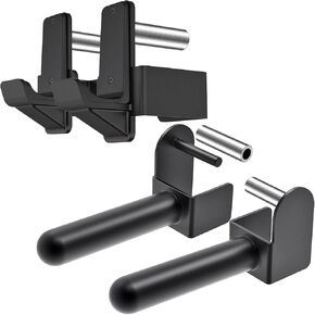 Kipika J-Hooks and Weight Plate Holder Set for 2" x 2" and 3" x 3" Power Rack - Squat Rack Attachments for Strength Training and Weight Storage - Fit Standard 1-inch and Olympic 2-inch weight plates