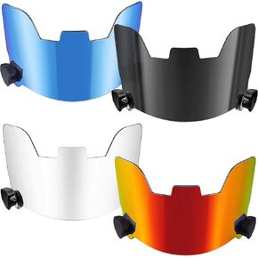 Ceenna 4 Pcs Football Visor for Youth Adult Football Helmet Visor with 16 Clips Lacrosse Helmet Eye Shield