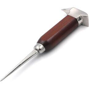 Ice Pick Stainless Steel, Ice Picks for Breaking Ice, Ice Chisel with Wood Handle, Ice Picks for Kitchen, Bars, Bartender, Best Ice Carving Tools (long)
