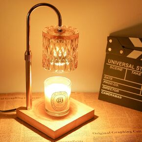 Candle Warmer Lamp, Candle Warmer Lamp with Timer & Dimmer Height Adjustable for all Size Candles, Electric Candle Lamp Warmer with 2 * 50W Bulbs for Home Decor Christmas Birthday Mothers Day Gifts