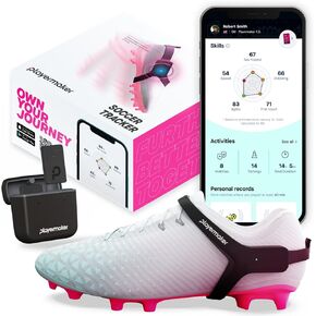 Playermaker 2.0 Smart Soccer Tracker for Cleats, 25+ Technical & Physical Soccer Training Metrics, 12 Month Access to Playermaker Technology App Included, Next-Level Precision Beyond GPS Trackers