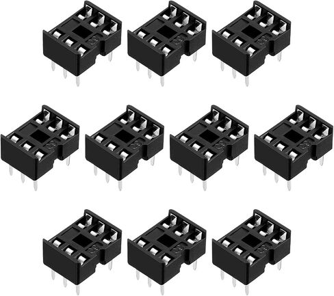 DIP IC Chip Socket Adapter Soldering [for PCB Circuit Board] - 2.54mm Pitch/6 Flat Pins/ 10 Pcs in Saudi Arabia