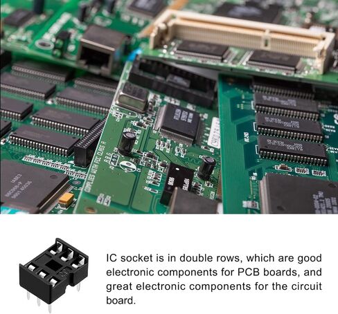 DIP IC Chip Socket Adapter Soldering [for PCB Circuit Board] - 2.54mm Pitch/6 Flat Pins/ 10 Pcs in Saudi Arabia