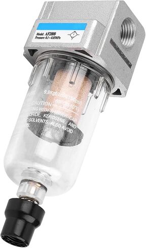 G1/4" Air Line Filter, Water and Oil Separator for Air Line Replacement AF2000-02 Particulate Filter Water Trap Separator, 750L/min Automatic Drain in Saudi Arabia