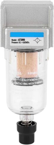 G1/4" Air Line Filter, Water and Oil Separator for Air Line Replacement AF2000-02 Particulate Filter Water Trap Separator, 750L/min Automatic Drain in Saudi Arabia