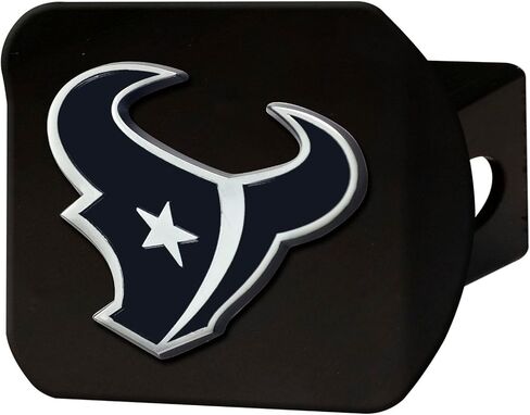 FANMATS 21530 Houston Texans Black Metal Hitch Cover with Metal Chrome 3D Emblem in Saudi Arabia