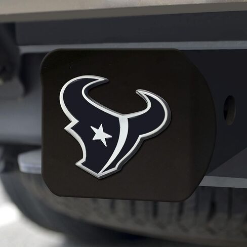 FANMATS 21530 Houston Texans Black Metal Hitch Cover with Metal Chrome 3D Emblem in Saudi Arabia
