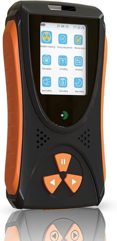 كاشف الإشعاع النووي Geiger Counter، AKSTEST عداد Geiger المحمول، أجهزة قياس الجرعات الإشعاعية للأشعة السينية Beta Gamma المحمولة تحتوي على إنذارات مسموعة ومرئية، كاشف إشعاع قابل لإعادة الشحن مع شاشة LCD in Kuwait