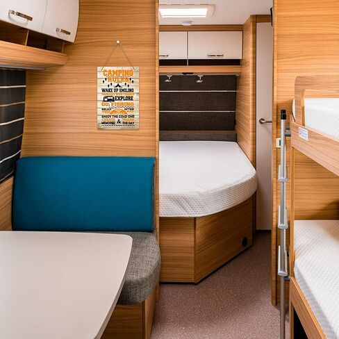 علامات التخييم flyab، 8 "× 12" علامة قواعد التخييم، علامة ديكور العربة ريفي للتخييم rv السفر المقطورات الجدار نافذة الملحقات مضحك علامة التخييم لصيف عيد الميلاد in Kuwait