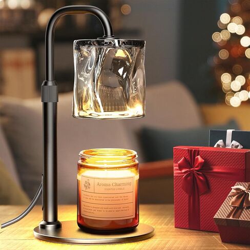 Candle Warmer Lamp, Electric Candle Light Warmer with Timer & Dimmer, Birthday Gifts for Women, Adjustable Height Wax Heat Melter for Jar Candles, House Home Bedroom Decor, with 2 Bulbs in Saudi Arabia