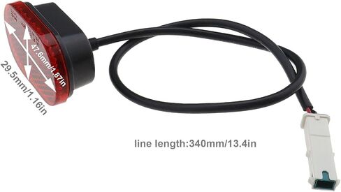 eMagTech Rear Tail LED Light Compatible with Xiaomi M365 Pro 2 Version Electric Scooter Rear Fender Light Rear Mudguard Lamp with Mounting Screws in Saudi Arabia