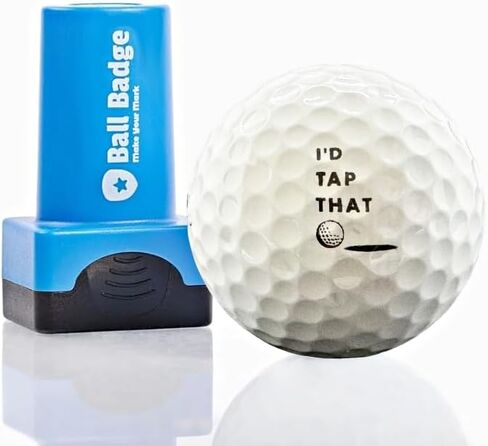 Ball Badge - Golf Ball Stamp, Self-Inking Golf Ball Stamper, Golf Ball Marker, Reusable Golf Ball Marking Tool to Identify Golf Balls, Reusable Ink Stamp for Golf Balls (I'd Tap That) in Saudi Arabia