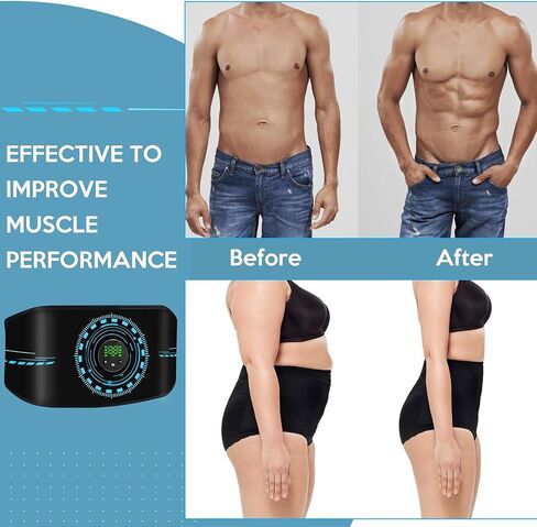 Abs Stimulator, Abdomen Exerciser, Abs Machine for Abdomen/Arm/Leg, ABS Workout Equipment for Muscle Growth with 8 EMS Modes, 25 Levels of Intensity Black, 3 Pack Model in Saudi Arabia
