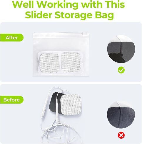 AUVON TENS Unit Electrode Pads 20 PCS with Pads Holder & Slider Storage Bag, Reusable Latex-Free TENS Pads with Upgraded Self-Stick Performance in 2" x 2", Non-irritating Electrodes for Electrotherapy in Saudi Arabia