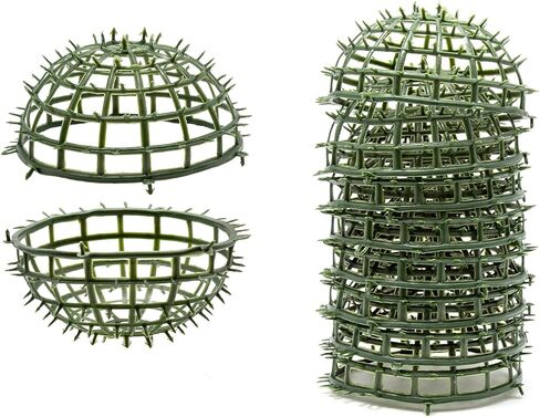10Pcs 5.9'' Artificial Plant Topiary Ball Support Cage Plastic Plant Trelli Faux Green Ball Rack Frame Flower Shelf Holder for Home Garden in Saudi Arabia