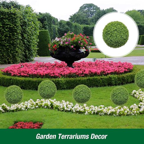 10Pcs 5.9'' Artificial Plant Topiary Ball Support Cage Plastic Plant Trelli Faux Green Ball Rack Frame Flower Shelf Holder for Home Garden in Saudi Arabia