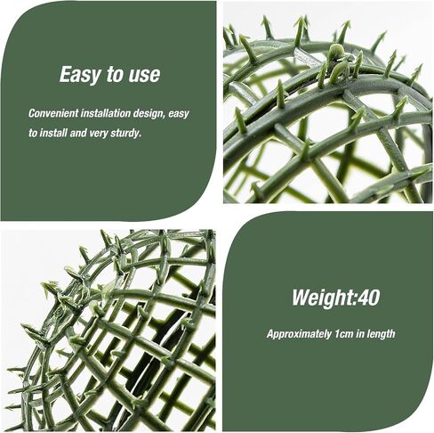 10Pcs 5.9'' Artificial Plant Topiary Ball Support Cage Plastic Plant Trelli Faux Green Ball Rack Frame Flower Shelf Holder for Home Garden in Saudi Arabia