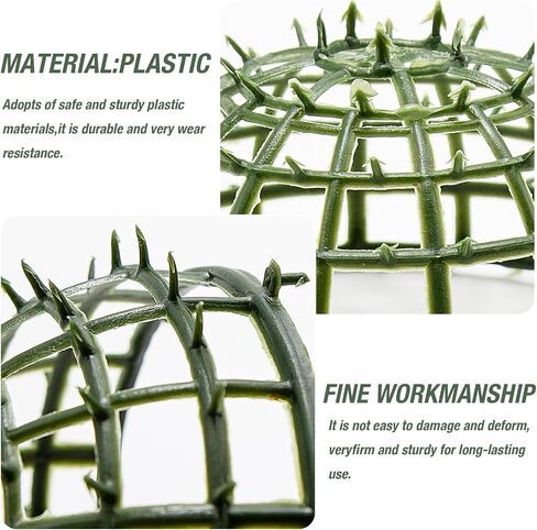 10Pcs 5.9'' Artificial Plant Topiary Ball Support Cage Plastic Plant Trelli Faux Green Ball Rack Frame Flower Shelf Holder for Home Garden in Saudi Arabia