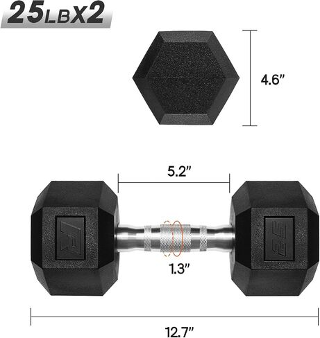 Ritfit 5-650 LBS PVC Encased Hex Dumbbell Sets with Optional Rack for Home Gym, Hand weight with Chrome Handle for Strength Training,Workouts in Kuwait