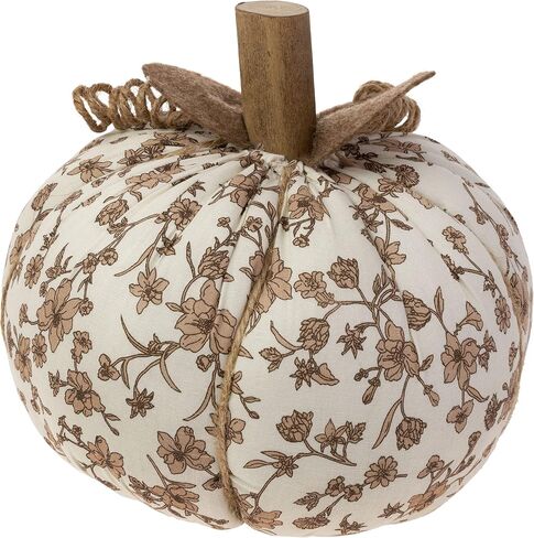 Boston International Plush Pumpkins Fall & Autumn Tabletop Shelf Décor, 5" Tall, Umber Floral in Saudi Arabia