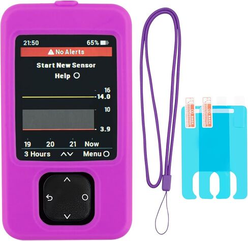 Dexcom G7 Receiver Case with Neck Lanyard and 2PCS Screen Protector (Purple) in Saudi Arabia