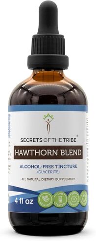 Secrets of the Tribe Hawthorn Blend Tincture Alcohol-Free Extract, Hawthorn (Crataegus spp.) Dried Leaf, Flower, Berry 4 oz in Saudi Arabia