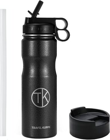 Travel Kuppe Vacuum Insulated Stainless Steel Cycling Sports Water Bottle, Includes Both Straw and Sip Lid in Saudi Arabia