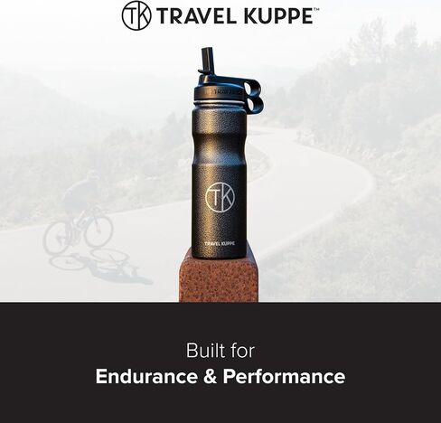 Travel Kuppe Vacuum Insulated Stainless Steel Cycling Sports Water Bottle, Includes Both Straw and Sip Lid in Saudi Arabia