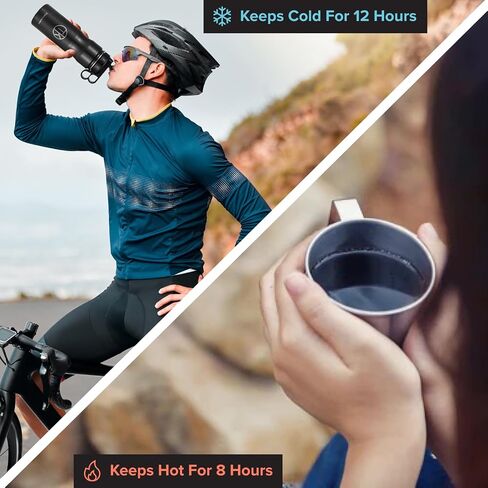 Travel Kuppe Vacuum Insulated Stainless Steel Cycling Sports Water Bottle, Includes Both Straw and Sip Lid in Saudi Arabia