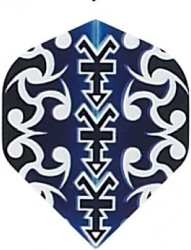 US Darts Ruthless R4X Blue Tribal (Tattoo) Standard Dart Flights - 3 مجموعات (9 رحلات جوية) - Ex-Tough، 100 ميكرون in Saudi Arabia