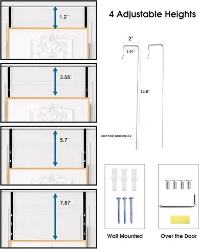 48"x 14" Door Mirror, Full Length Mirror Wall Mounted, Over The Door Mirror, Full Body Mirror, Hanging Mirror Rectangle - Black in Saudi Arabia