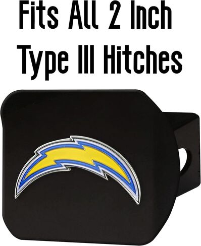 غطاء ربط معدني أسود من FANMATS 22607 Los Angeles Chargers - شعار ملون ثلاثي الأبعاد in Saudi Arabia