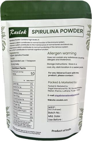 Pure Spirulina Powder | Immune Support and Antioxidants | No Filler & Non-GMO, Rich in Vegan Protein (3.52 Oz) in Saudi Arabia