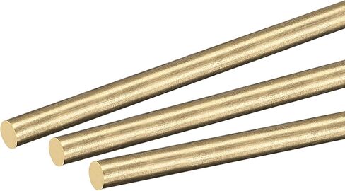 MECCANIXITY Brass Rod,Brass Solid Round Rod 5mm,1/5 inch Diameter 400mm Length Lathe Bar Stock for RC Model Airplane Helicopter DIY Craft Pack of 4 in Saudi Arabia