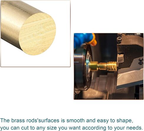 MECCANIXITY Brass Rod,Brass Solid Round Rod 5mm,1/5 inch Diameter 400mm Length Lathe Bar Stock for RC Model Airplane Helicopter DIY Craft Pack of 4 in Saudi Arabia