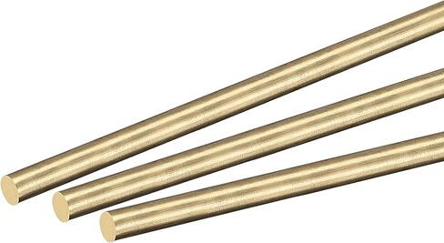 MECCANIXITY Brass Rod,Brass Solid Round Rod 5mm,1/5 inch Diameter 400mm Length Lathe Bar Stock for RC Model Airplane Helicopter DIY Craft Pack of 4 in Saudi Arabia
