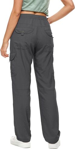 Womens Hiking Pants Quick Dry Lightweight UPF 50 Travel Golf Pants Work Camping Outdoor Cargo Pants Pockets in Saudi Arabia