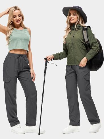 Womens Hiking Pants Quick Dry Lightweight UPF 50 Travel Golf Pants Work Camping Outdoor Cargo Pants Pockets in Saudi Arabia
