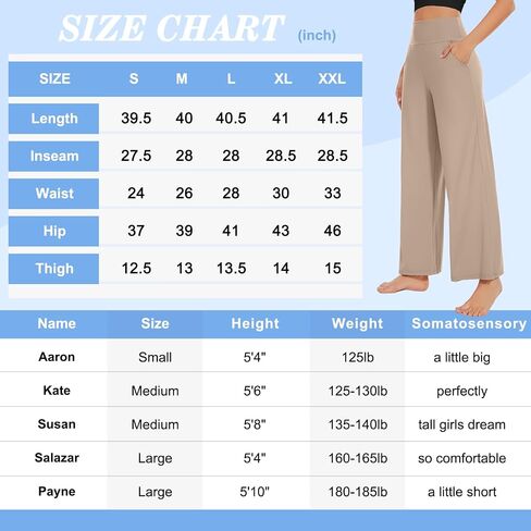 NEW YOUNG 3 Pack Women's Wide Leg Pants with Pockets High Waist Loose Sweatpants Casual Lounge Yoga Workout Palazzo in Saudi Arabia