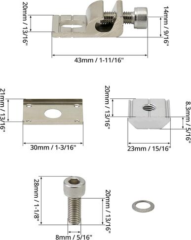 QWORK WEEB Grounding Tab 6.7, 25 Pcs Copper Conductor Buried Connectors for Photovoltaic Roof Bracket and Ground Bracket Aluminum Rail, Grounding Clip, WEEB-Ground Lug in Saudi Arabia